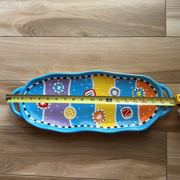 Multicolored Ceramic Serving Tray from Bella Casa by Ganz - Picture 6 of 7